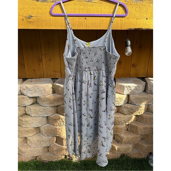 Sz-L-Xhiliration multi-color hi-lo bird dress - Picture 3 of 4